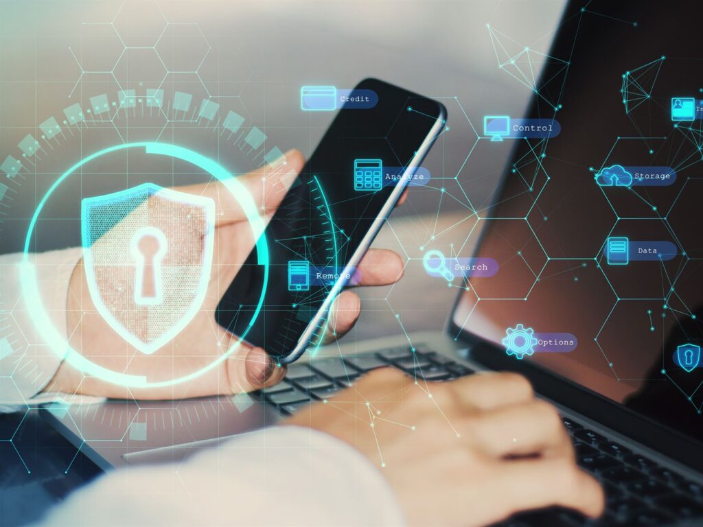 Employee signing in securely with multi-factor authentication on a phone